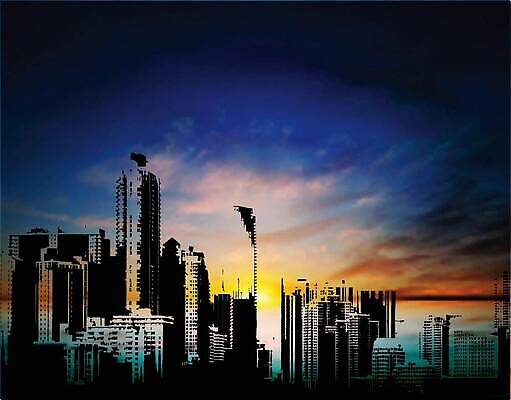 EPS 해외이미지 여행 일러스트 건축양식 자동차 전등 주택 건물 파란색 빛 컬러풀 태양 뷰티 일출 환경 도시 번개 루마니아 부쿠레슈티 해외202309 해외일러스트 자연요소 건축물 건축 유럽 육상교통 컬러 날씨 조명 노을 파일형식 벡터