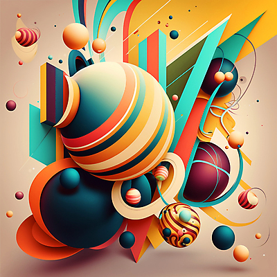 JPG 해외이미지 디자인 예술 선 일러스트 추상 미래 사람없음 컬러풀 원형 화려 입체 기하학 해외202309 해외일러스트 도형 컬러 컨셉 무늬 파일형식