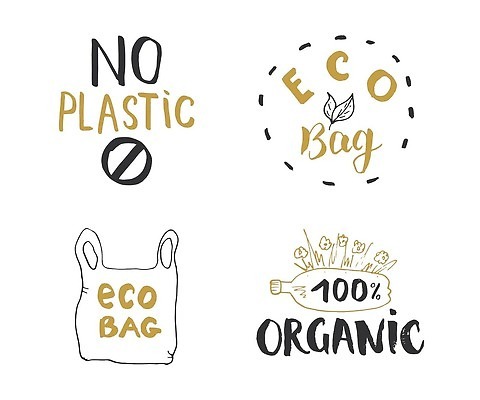 식물 문자 웰빙 선 가방 환경 에코 병_담는 파일형식 벡터 제로웨이스트 친환경 유기농 꽃 금지 에코백 노플라스틱 페트병 잎 점선 사람없음 손글씨 장식 캘리그라피 타이포그라피 해외이미지 EPS 일러스트 해외202309 손그림 해외일러스트