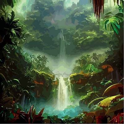 EPS 해외이미지 백그라운드 잎 일러스트 자연 사람없음 초록색 열대우림 해외202309 해외일러스트 식물 컬러 숲 생태계 파일형식 벡터