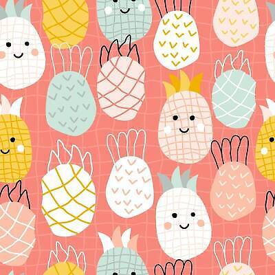 EPS 해외이미지 행복 종이 얼굴 어린이 음식 분홍색 백그라운드 패턴 과일 일러스트 자연 벽지 건강 장식 컬러풀 직물 신선 달콤 인쇄 만화 파인애플 그림 이국적 벡터 반복 해외202309 해외일러스트 감정 컬러 무늬 사람 신체부위 맛 열대과일 생태계 파일형식