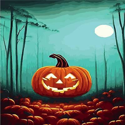 EPS 해외이미지 나무 일러스트 호박 사람없음 어둠 할로윈 야간 잭오랜턴 해외202309 해외일러스트 자연요소 식물 채소 파일형식 벡터