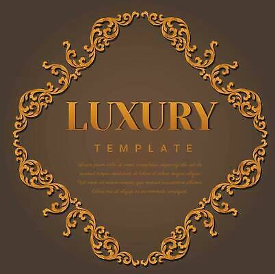 EPS 해외이미지 일러스트 프레임 사람없음 갈색 금색 고급 테두리 해외202309 해외일러스트 컬러 컨셉 파일형식 벡터