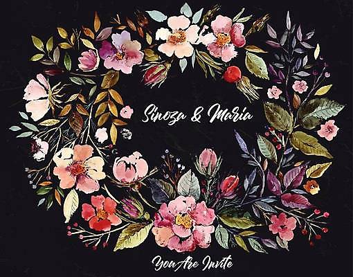 EPS 해외이미지 식물 꽃 꽃무늬 일러스트 프랑스 가을 바퀴 우아함 초대 약혼 해외202309 해외일러스트 계절 유럽 결혼 컨셉 무늬 약속 파일형식 벡터