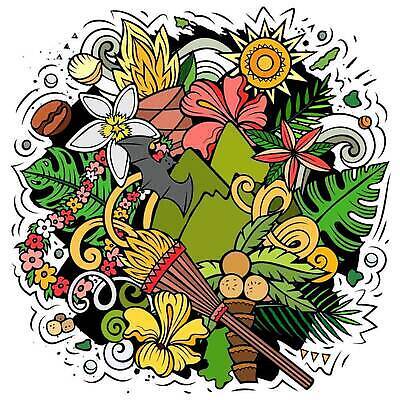 EPS 해외이미지 클립아트 라이프스타일 디자인 꽃 커피 섬 여행 스티커 일러스트 자연 휴가 산 야외 장식 여름 컬러풀 여행객 미국 손전등 서핑 낙서 만화 심볼 오브젝트 화산 하와이 모음 고립 구성 이국적 하와이인 히비스커스 알로하 해외202309 해외일러스트 외국인 식물 계절 음료 컬러 북아메리카 조명 사람 생활 수상스포츠 인사 생태계 파일형식 벡터 스포츠 아메리카 인종 예절 대륙