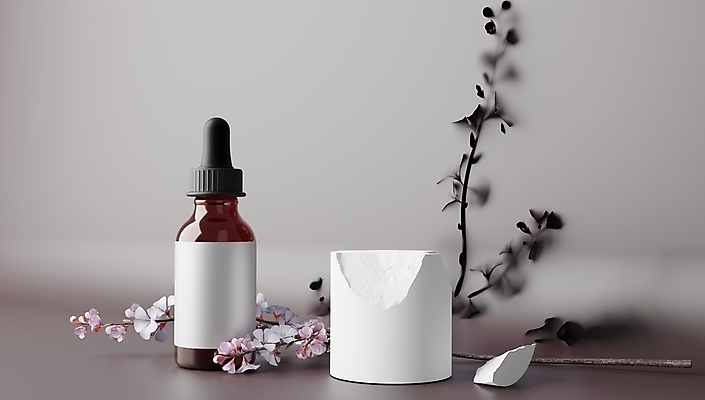 포토 JPG 해외이미지 꽃 발렌타인데이 서기 사람없음 3D 화장품 욕실 상품 받침대 패키지 단상 돌봄 지휘대 해외202309 해외포토 식물 모션 데이이벤트 뷰티 디지털합성 파일형식