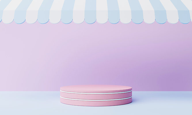 포토 JPG 해외이미지 사람없음 파란색 보라색 공간 단상 차양막 파스텔톤 포디움 해외202309 해외포토 컬러 무대 차양 파일형식