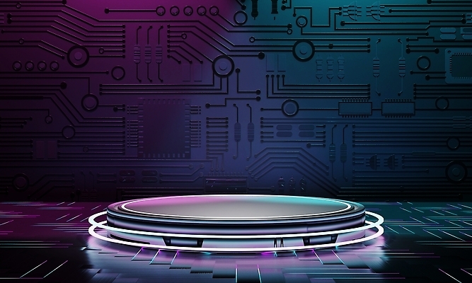 포토 JPG 해외이미지 디자인 분홍색 과학 백그라운드 컨셉 일러스트 비즈니스 건축양식 미래 기술 실험 서기 사람없음 내부 파란색 빛 컬러풀 3D 우주 디지털 검은색 어둠 방 무대 게임 홀 복도 실험실 회로판 사이버 우주선 진열장 순환 전자 네온 쇼 단상 지휘대 카피스페이스 비어있는 해외202309 해외포토 건축 컬러 모션 놀이 공백 공간 디지털합성 파일형식