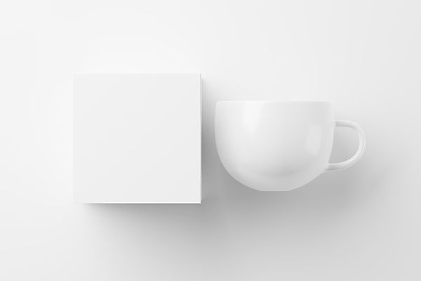 포토 JPG 해외이미지 사람없음 컵 상자 3D 흰색 오브젝트 목업 해외202309 해외포토 식기 컬러 디지털합성 파일형식