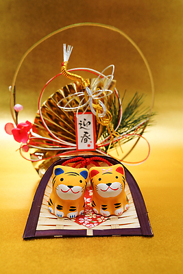 포토 JPG 해외이미지 새해 사람없음 일본 호랑이 황금 연극 해외202309 해외포토 아시아 포유류 문화예술 파일형식