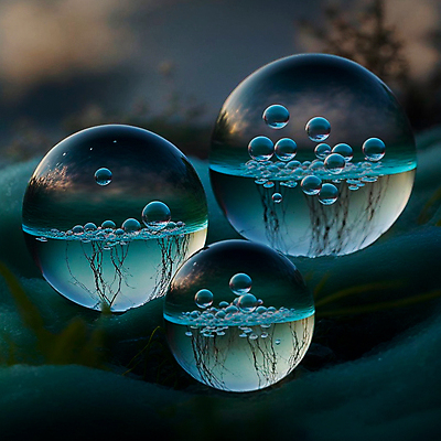 포토 JPG 해외이미지 물결 사람없음 반사 물방울 원형 신비 물거품 유리구슬 몽환 해외202309 해외포토 도형 컨셉 유리 거품 구슬 파일형식