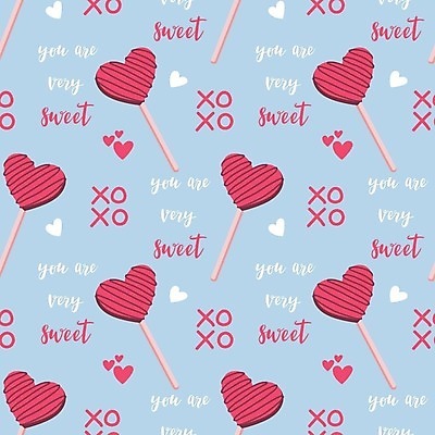 EPS 해외이미지 무료이미지 디자인 분홍색 하늘색 백그라운드 패턴 일러스트 발렌타인데이 사랑 사람없음 레터링 해외202309 해외일러스트 감정 컬러 무늬 데이이벤트 파란색 파일형식 벡터 무료콘텐츠