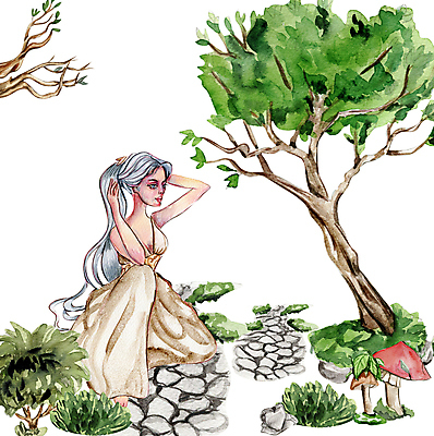 JPG 해외이미지 전신 나무 캐릭터 여자 꽃 나비 일러스트 요정 한명 앉기 성인 우아함 신비 스케치 묶기 그림 성인여자한명만 해외202309 해외일러스트 일러캐릭터 식물 1 곤충 컨셉 모션 미술 사람 여자한명만 성인여자만 파일형식