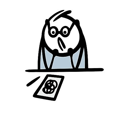 EPS 해외이미지 인물캐릭터 생각 일러스트 한명 사람 턱괴기 낙서 심플 시험지 문제 안경낌 내려보기 해외202309 해외일러스트 일러캐릭터 캐릭터 1 안경 모션 파일형식 벡터