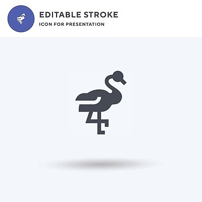 EPS 해외이미지 일러스트 그림자 타이포그라피 사람없음 플라밍고 해외202309 해외일러스트 문자 조류 파일형식 벡터