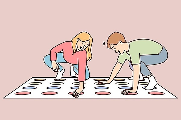 EPS 해외이미지 전신 여자 남자 행복 일러스트 놀이 소년 두명 발판 어린이만 해외202309 해외일러스트 감정 어린이 사람 파일형식 벡터