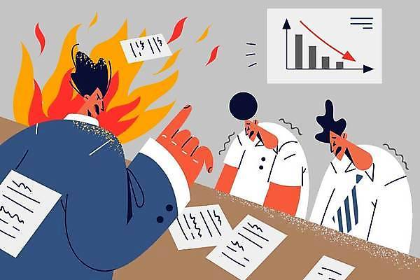 EPS 해외이미지 남자 일러스트 비즈니스 CEO 사업가 통계 불 그래프 스트레스 성인 세명 분노 업무 비즈니스맨 찡그림 결과 하락 꾸지람 분석 떨림 부정적 위기 성인남자만 해외202309 해외일러스트 자연요소 직업 감정 컨셉 모션 표정 사람 작업 직장인 체벌 남자만 성인만 파일형식 벡터