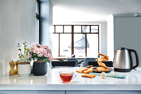 포토 JPG 해외이미지 식재료 창문 사람없음 계란 꽃병 아침식사 식빵 토스트 홍차 전기포트 해외202309 해외포토 꽃 빵 차_음료 알 식사 파일형식