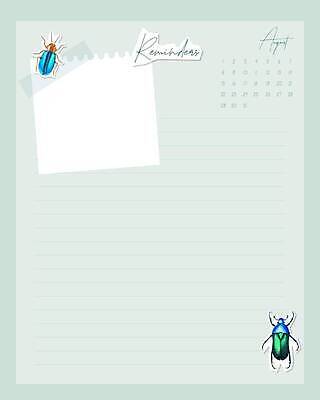 EPS 해외이미지 템플릿 디자인 종이 백그라운드 일러스트 비즈니스 프레임 그래픽 사무실 다이어리 쪽지 공책 공백 달력 업무 신용카드 일주일 날짜 벌레 잡지 시간표 계획 페이지 모음 시트 우표 8월 월 고립 골 엘리먼트 조언 목차 각인 벡터 해외202309 해외일러스트 곤충 컨셉 문구용품 한글 간행물 금융 사무용품 작업 파일형식