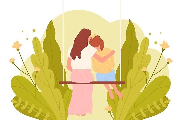 EPS 해외이미지 디자인 여자 꽃 딸 행복 어린이 백그라운드 컨셉 꽃무늬 일러스트 통신 가족 포옹 놀이 엄마 함께함 사랑 사람 앉기 성인 여름 부모 유치원 육아 게임 플랫 만화 그네 세대 지원 벡터 해외202309 해외일러스트 식물 계절 교육 감정 무늬 관계 안기 모션 파일형식