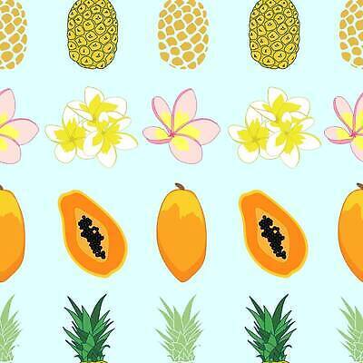 EPS 해외이미지 클립아트 식물 디자인 꽃 백그라운드 잎 꽃무늬 패턴 과일 일러스트 자연 벽지 미술 그래픽 노란색 유행 덮개 흰색 직물 인쇄 파인애플 메뉴 파파야 포장소품 벡터 반복 해외202309 해외일러스트 컬러 무늬 포장 문화예술 뚜껑 오브젝트 열대과일 생태계 포장재료 파일형식