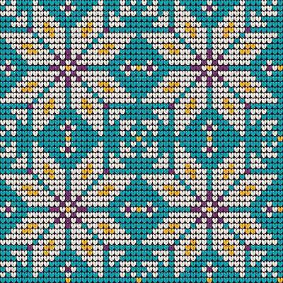 EPS 해외이미지 디자인 하늘색 겨울 패턴 일러스트 눈꽃 사람없음 뜨개질 해외202309 해외일러스트 계절 무늬 눈_날씨 취미 파란색 파일형식 벡터