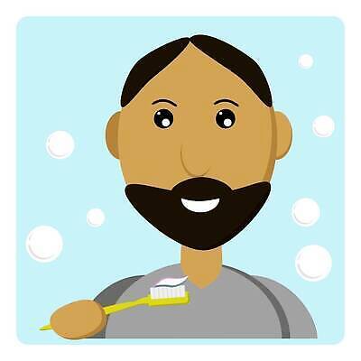 EPS 해외이미지 라이프스타일 남자 행복 얼굴 일러스트 아침 아파트 치과 손잡이 미소 웃음 사람 성인 약 머리 건강관리 방 욕실 흰색 공구 신선 입 플랫 치아 보호 씻기 빨래 칫솔 저녁 청소 반죽 치약 순서 돌봄 미백 위생관리 벡터 구강학 해외202309 해외일러스트 주간 감정 컬러 컨셉 가사 의학 모션 주택 표정 건강 병원 관리 생활 신체부위 위생용품 청결 도구 소화기관 밤 야간 파일형식