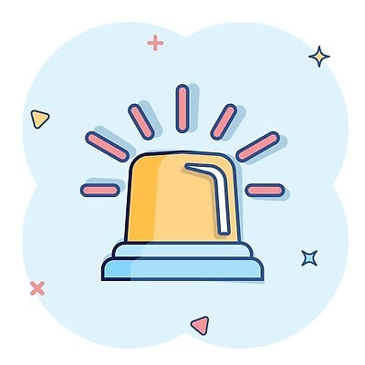 EPS 해외이미지 하늘색 일러스트 사람없음 반짝임 심볼 심플 경고등 해외202309 해외일러스트 모션 파란색 파일형식 벡터