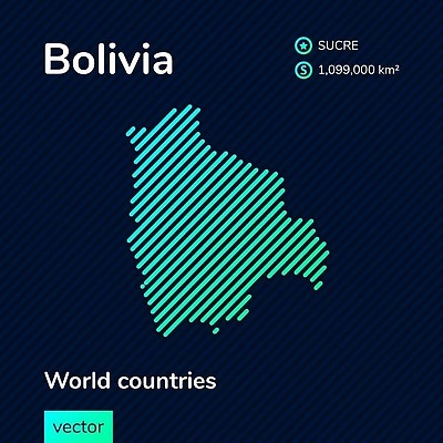 EPS 해외이미지 모양 템플릿 디자인 실루엣 선 컬러 여행 백그라운드 컨셉 지도 일러스트 추상 미술 경사 그래픽 파란색 디지털 줄무늬 도시 플랫 계획 땅 민트 심볼 사인 대륙 질감 윤곽 기하학 남쪽 고립 공화국 볼리비아 수도권 아마존 지리 벡터 디테일 국경 해외202309 해외일러스트 나라 무늬 문화예술 촬영기법 아메리카 방향 허브 지역 파일형식