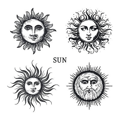 EPS 해외이미지 디자인 포스터 별 얼굴 선 일러스트 하늘 미술 장식 빛 햇빛 태양 수확 골동품 인쇄 사자 신비 스케치 문신 심볼 사인 그림 복고 손그림 점성술 천문학 마법 판화 스타일 벡터 해외202309 해외일러스트 자연요소 교육 컨셉 농업 포유류 문화예술 신체부위 파일형식