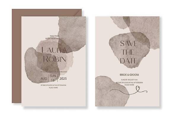 EPS 해외이미지 결혼 일러스트 프레임 사람없음 세트 갈색 축하 분위기 감성 카피스페이스 해외202309 해외일러스트 컬러 컨셉 이벤트 공백 파일형식 벡터