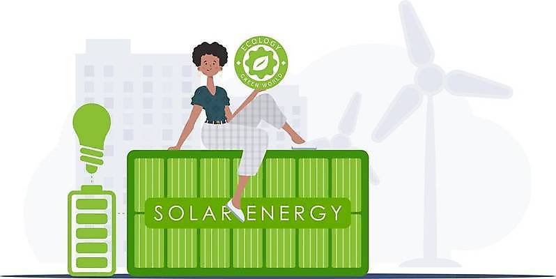 EPS 해외이미지 전신 여자 잎 일러스트 전구 한명 들기 앉기 성인 초록색 원형 그린에너지 건전지 심볼 에코 친환경 집열판 성인여자한명만 해외202309 해외일러스트 도형 식물 1 컬러 모션 사람 환경 에너지 태양에너지 여자한명만 성인여자만 파일형식 벡터