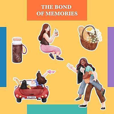 EPS 해외이미지 전신 여자 여행 스티커 자동차 놀이 사람 앉기 여러명 성인 파티 바구니 우정 승차 업기 텀블러 여자만 성인여자만 해외202309 해외일러스트 육상교통 다수 모션 이벤트 컵 친구 성인만 파일형식 벡터