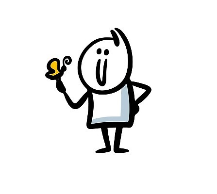 EPS 해외이미지 인물캐릭터 허리손 나비 일러스트 한명 사람 손짓 관찰 낙서 심플 해외202309 해외일러스트 일러캐릭터 캐릭터 1 포즈 곤충 모션 파일형식 벡터