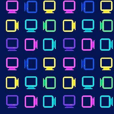 EPS 해외이미지 분홍색 컬러 백그라운드 무지개 패턴 일러스트 초록색 파란색 컴퓨터 컬러풀 노란색 스크린 모니터 보라색 괴짜 복고 네온 80대 멍청이 반복 해외202309 해외일러스트 자연요소 노년 컨셉 무늬 전자제품 파일형식 벡터