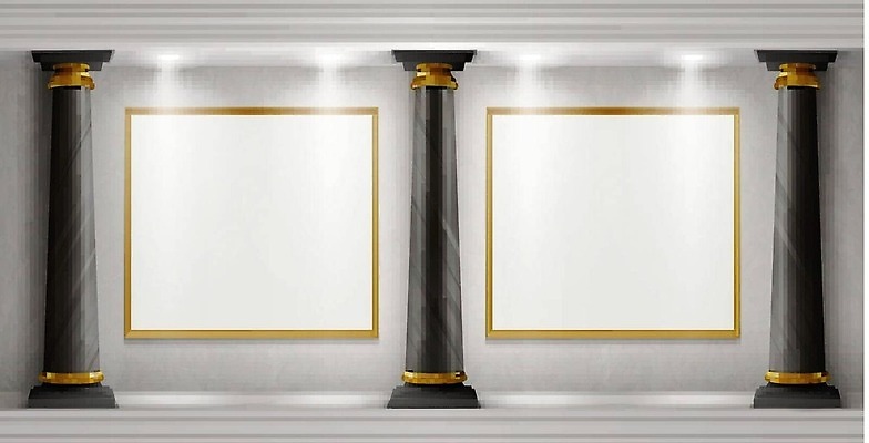 EPS 해외이미지 템플릿 디자인 포스터 벽 백그라운드 일러스트 건축양식 프레임 실내 미술 설명 내부 건물 빛 3D 검은색 공백 궁전 방 수확 골동품 흰색 램프 기둥 점 홀 발표 역사 황금 클래식 미술관 그늘 전시회 그림 박물관 스포트라이트 빛망울 그리스인 옛날 벡터 현실 국경 비어있는 해외202309 해외일러스트 서양인 건축물 건축 컬러 컨셉 고건축 농업 모션 문화예술 조명 전시 공간 디지털합성 파일형식