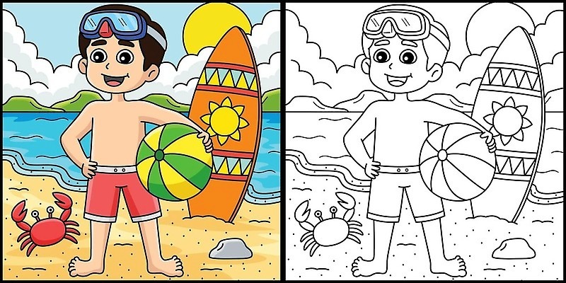 EPS 해외이미지 클립아트 디자인 옷 계절 수영복 행복 실루엣 어린이 선 파도 바다 컬러 백그라운드 일러스트 날씨 미술 소년 그래픽 여름 컬러풀 맑음 습기 껍질 뜨거움 낙서 만화 그림 윤곽 손그림 페이지 걸음마 색칠공부 벡터 해외202309 해외일러스트 남자 감정 모션 문화예술 촬영기법 사람 학습 색칠 파일형식 교육