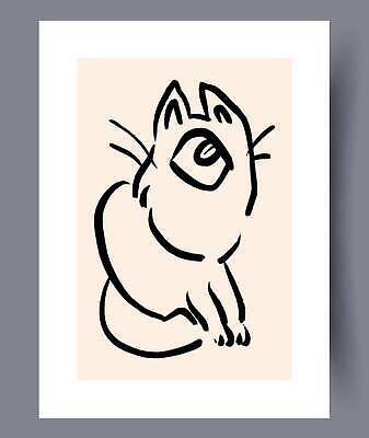 EPS 해외이미지 선 백그라운드 일러스트 추상 미술 사람없음 고양이 분위기 캔버스 기하학 외눈 해외202309 해외일러스트 컨셉 무늬 포유류 문화예술 반려동물 눈_신체부위 파일형식 벡터