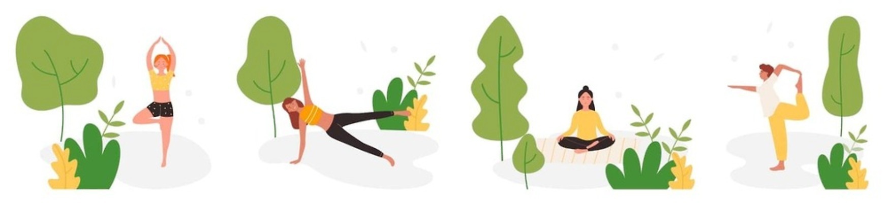 EPS 해외이미지 캐릭터 라이프스타일 디자인 공원 선 스포츠 포즈 일러스트 요가 자연 건강 연꽃 사람 앉기 성인 야외 초록색 여름 세트 운동 스트레칭 도시 플랫 만화 연습 명상 장면 위치 체조 고립 벡터 해외202309 해외일러스트 일러캐릭터 웰빙 계절 공공시설 꽃 컬러 모션 생활 생태계 파일형식