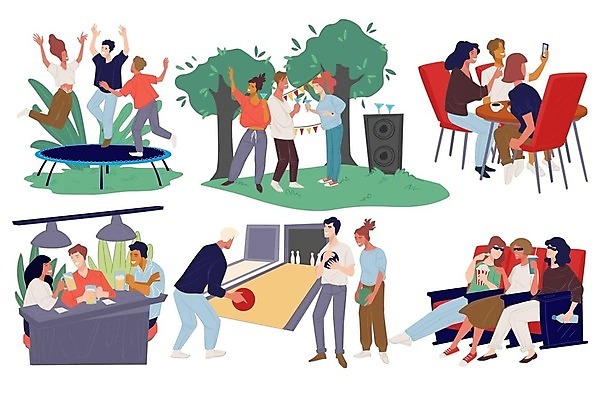 EPS 해외이미지 전신 나무 여자 남자 잎 의자 일러스트 노래 맥주 서기 들기 앉기 잔디 여러명 성인 점프 스피커 볼링 셀프카메라 영화 즐거움 볼링공 성인만 트럼플린 해외202309 해외일러스트 식물 감정 음악 음향기기 가구 다수 공 모션 문화예술 주류 사람 구기 놀이용품 사진촬영 볼링용품 파일형식 벡터