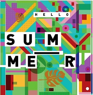 EPS 해외이미지 도형 디자인 포스터 백그라운드 패턴 일러스트 나뭇잎 타이포그라피 사람없음 컬러풀 화려 기하학 멤피스디자인 해외202309 해외일러스트 문자 컬러 컨셉 잎 무늬 파일형식 벡터