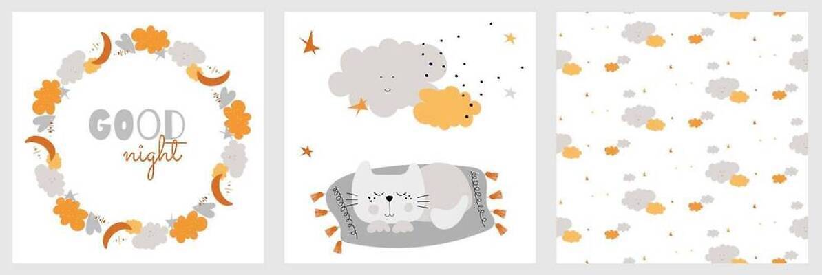EPS 해외이미지 동물 구름 디자인 행복 별 종이 어린이 백그라운드 오렌지 일러스트 벽지 하늘 미술 그래픽 장식 반려동물 유행 고양이 꿈 회색 달 아기 직물 잠 달콤 낙서 야간 인쇄 만화 천 그림 공상 마법 엘리먼트 포장소품 스타일 벡터 반복 해외202309 해외일러스트 자연요소 감정 컬러 과일 포장 포유류 문화예술 사람 맛 오브젝트 포장재료 파일형식