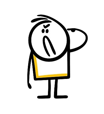 EPS 해외이미지 인물캐릭터 일러스트 한명 사람 분노 가리킴 찡그림 낙서 심플 해외202309 해외일러스트 일러캐릭터 캐릭터 1 감정 표정 손짓 파일형식 벡터