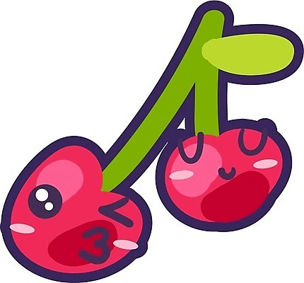 EPS 해외이미지 일러스트 윙크 사람없음 귀여움 눈감음 체리 과일캐릭터 체리캐릭터 해외일러스트 일러캐릭터 캐릭터 컨셉 과일 모션 표정 파일형식 벡터