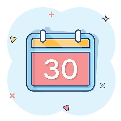 EPS 해외이미지 하늘색 일러스트 사람없음 반짝임 숫자 달력 심볼 심플 해외202309 해외일러스트 문자 모션 파란색 파일형식 벡터