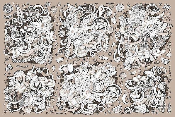 EPS 해외이미지 모자 디자인 리본 문화 여행 라인일러스트 일러스트 장신구 고추 추상 선인장 여러명 그래픽 장식 세트 축제 수확 기타 남아메리카 낙서 만화 스케치 플라밍고 심볼 오브젝트 사인 손그림 팩 히스패닉 칠레 솜브레로 타코 부족 테킬라 페루 벡터 브라질사람 해외202309 해외일러스트 식물 모자_잡화 잡화 다수 컨셉 무늬 농업 채소 조류 현악기 주류 아메리카 미술 사람 화장품 전통의상 파일형식