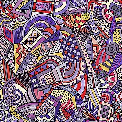 EPS 해외이미지 모양 백그라운드 패턴 일러스트 추상 사람없음 컬러풀 보라색 낙서 기하학 해외202309 해외일러스트 컬러 무늬 파일형식 벡터