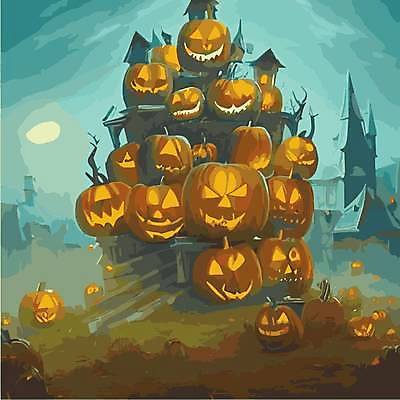 EPS 해외이미지 일러스트 호박 주택 사람없음 할로윈 무덤 야간 잭오랜턴 해외202309 해외일러스트 자연요소 채소 건물 파일형식 벡터