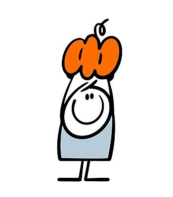 EPS 해외이미지 인물캐릭터 일러스트 호박 한명 사람 낙서 심플 들어올리기 해외202309 해외일러스트 일러캐릭터 캐릭터 1 채소 모션 파일형식 벡터