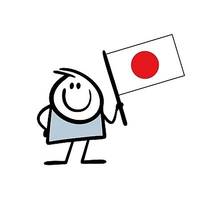 EPS 해외이미지 인물캐릭터 일러스트 한명 들기 사람 깃발 낙서 심플 일장기 해외202309 해외일러스트 일러캐릭터 캐릭터 1 모션 국기 파일형식 벡터